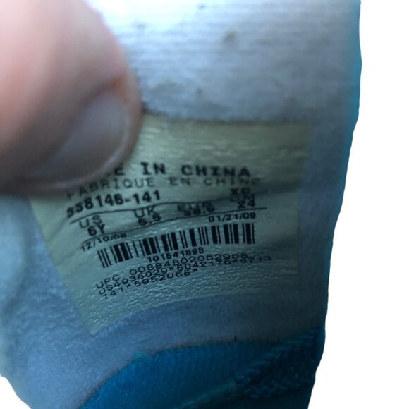 RARE 2008 Nike Air Jordan 1 Phat Low White Laser Blue Polka Size 6 - Picture 11 of 16